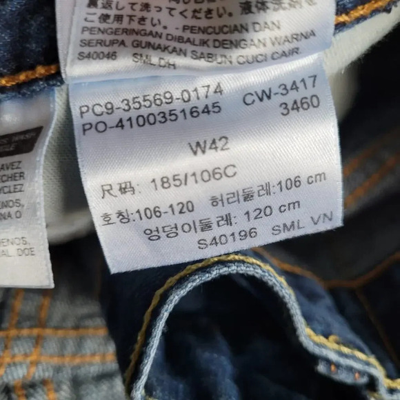 Levi's 569 Men's Jeans Shorts Size 42 Blue Denim 100% Cotton 5-Pockets Mid-Rise - Picture 5 of 10